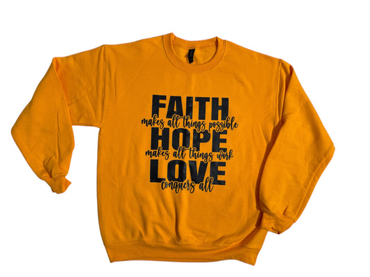 Faith Hope Love Crewneck Sweatshirt